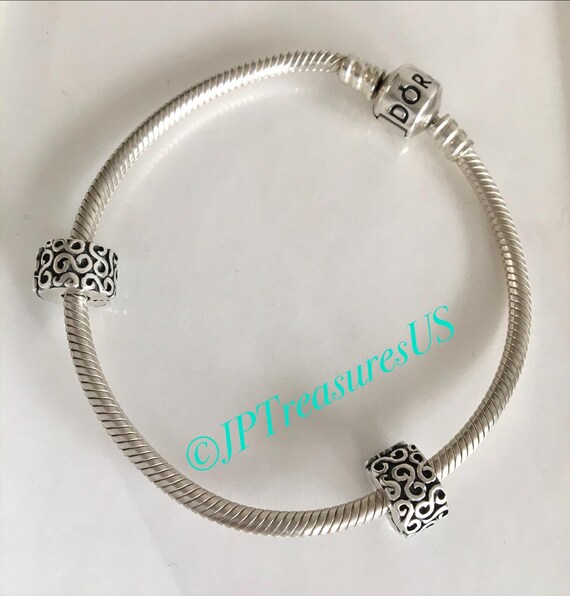 アクセサリー Pandora silver bracelet PANDORA Sterling Silver Bracelet, Signature Clasp, Snake