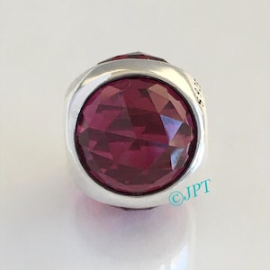 Authentic Pandora Radiant Droplet Cerise Charm Retired Pandora Charm Free Shipping