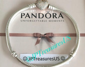 Authentic Pandora Moments Bracelet Sparkling Cubic Zirconia Heart Round Clasp 7.5 19 Cm 925 ALE Sterling Silver Pandora Free Shipping Etsy