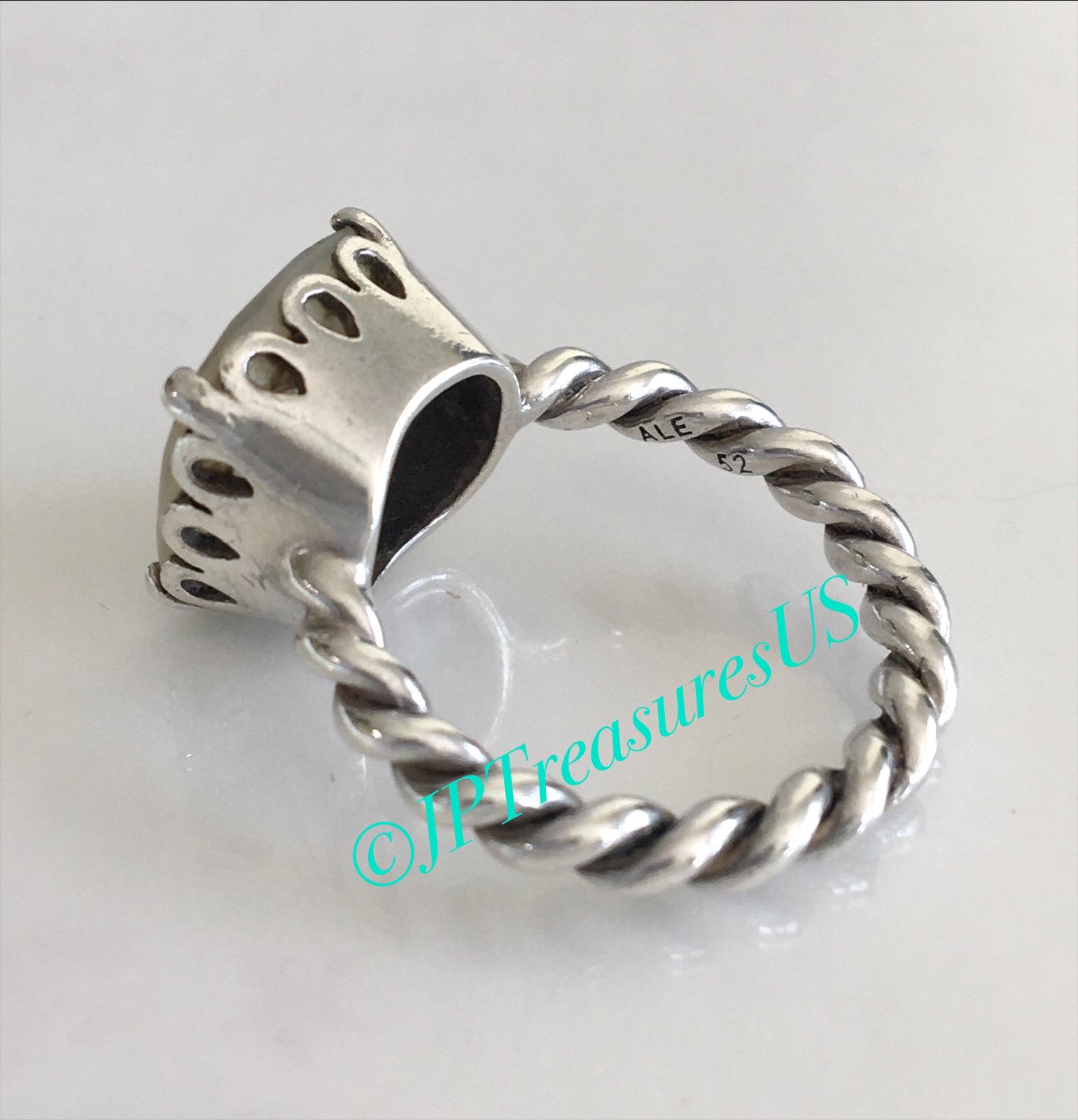 Pandora Mother of Pearl Twist Elegant Sincerity Ring Size 52 (size