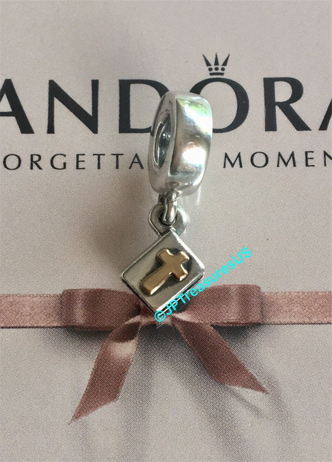 Authentic Pandora Bible Dangle Charm Two Tone Pandora Charm | Etsy