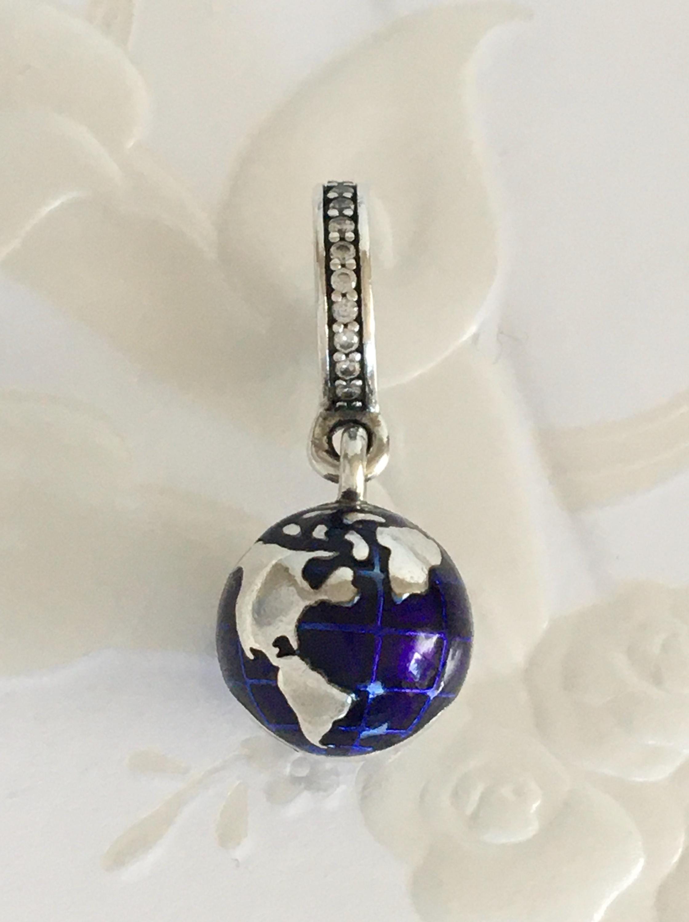 Pandora Our Blue Planet Dangle Charm Pandora Globe UNICEF Charm