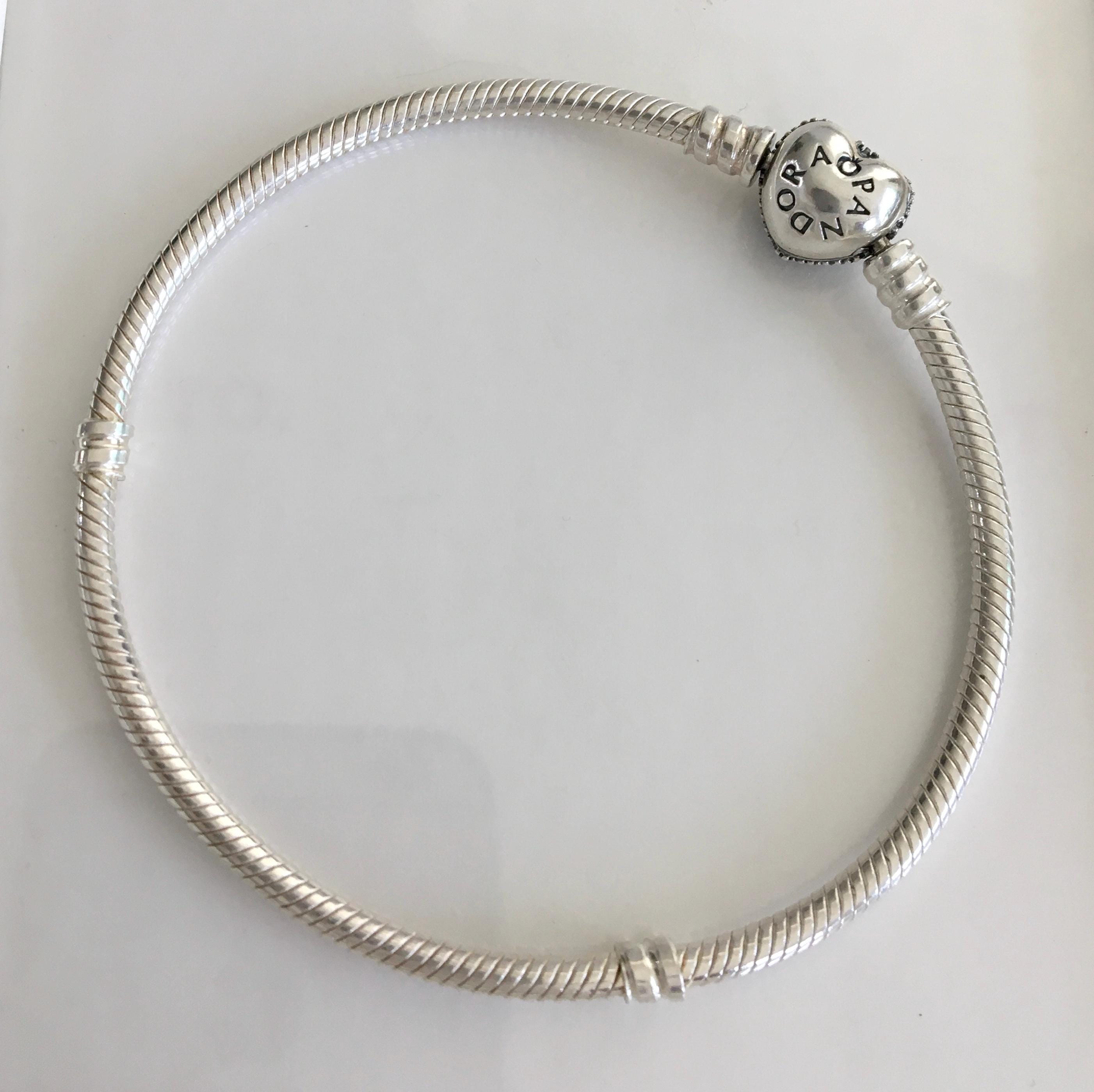 Pandora Moments Bracelet Sparkling Cubic Zirconia Heart Clasp 7.9