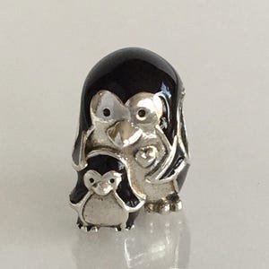 Pandora Penguin Enamel Charm Retired Pandora Charm Free Shipping