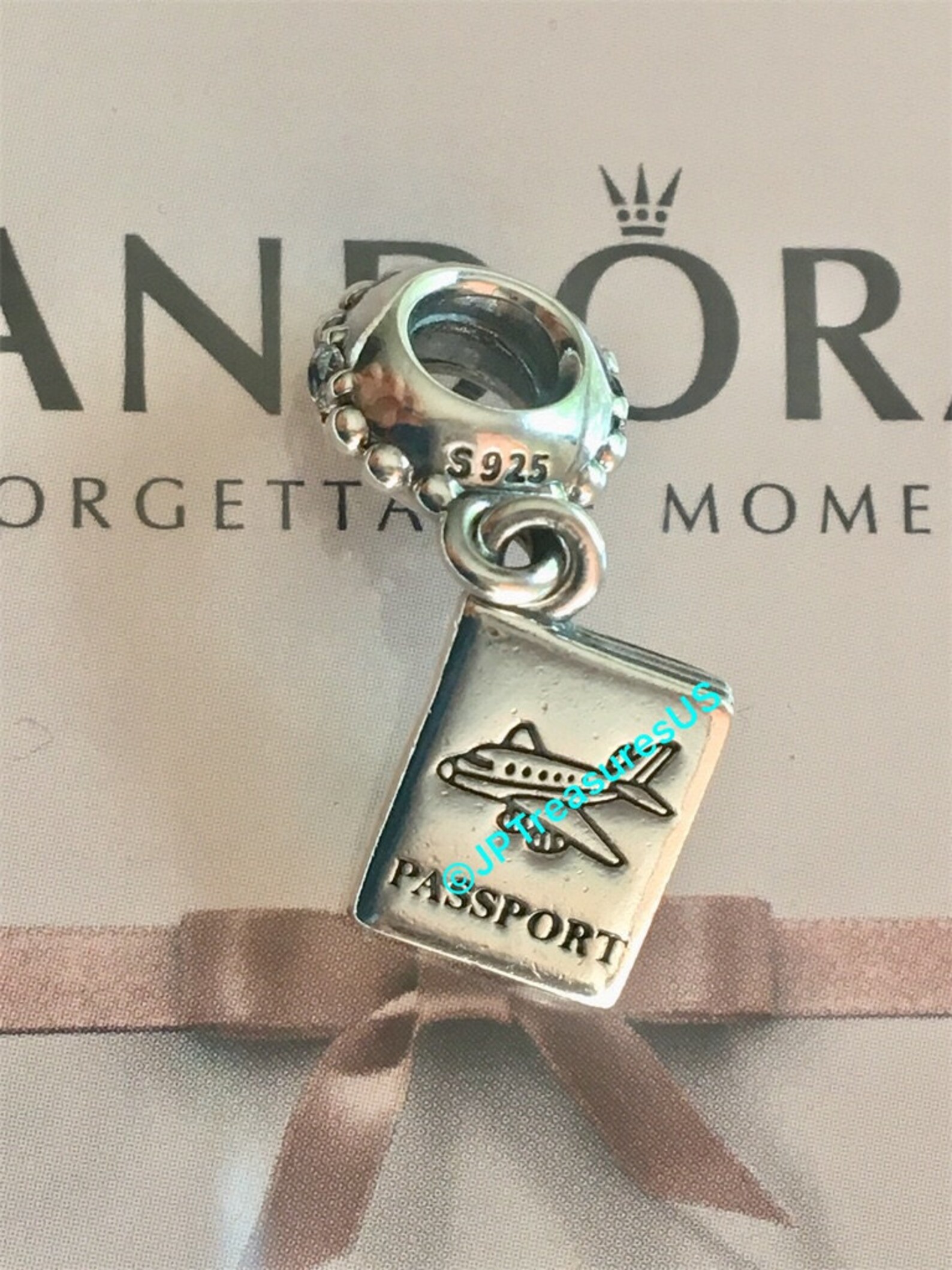 Authentic Pandora Passport Dangle Clear CZ Charm Retired Etsy