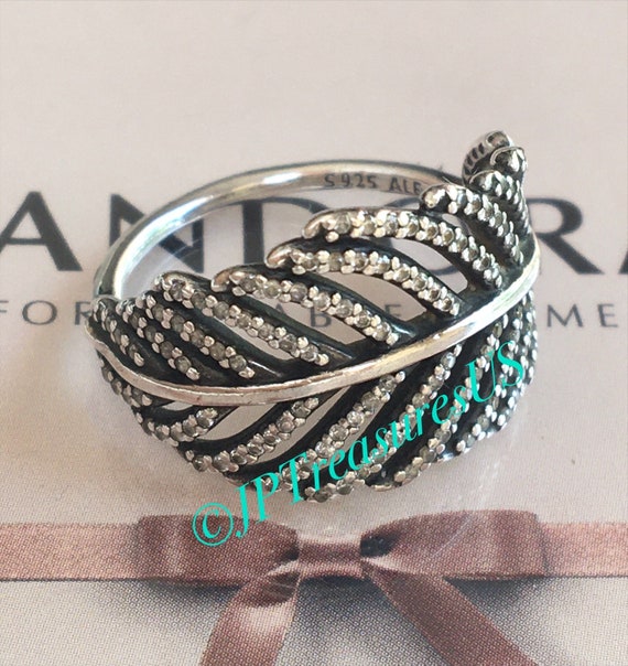 Authentic 925 Sterling Silver Light Feather Ring With CZ Diamond Fit Pandora  Charms Jewelry Fashion Womens Wedding Ring With Gift Box From 12,92 € |  DHgate