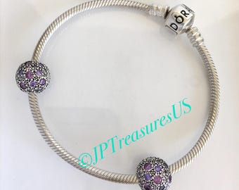 Pandora Bracelet Sterling Silver Barrel Clasp 7.5” (19cm