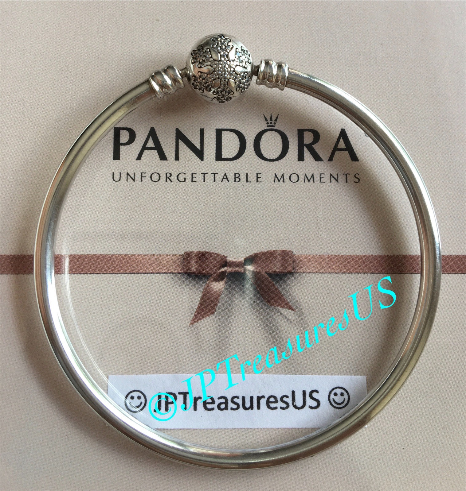 Authentic Pandora Bracelet Unique as You Are Bangle Snowflake