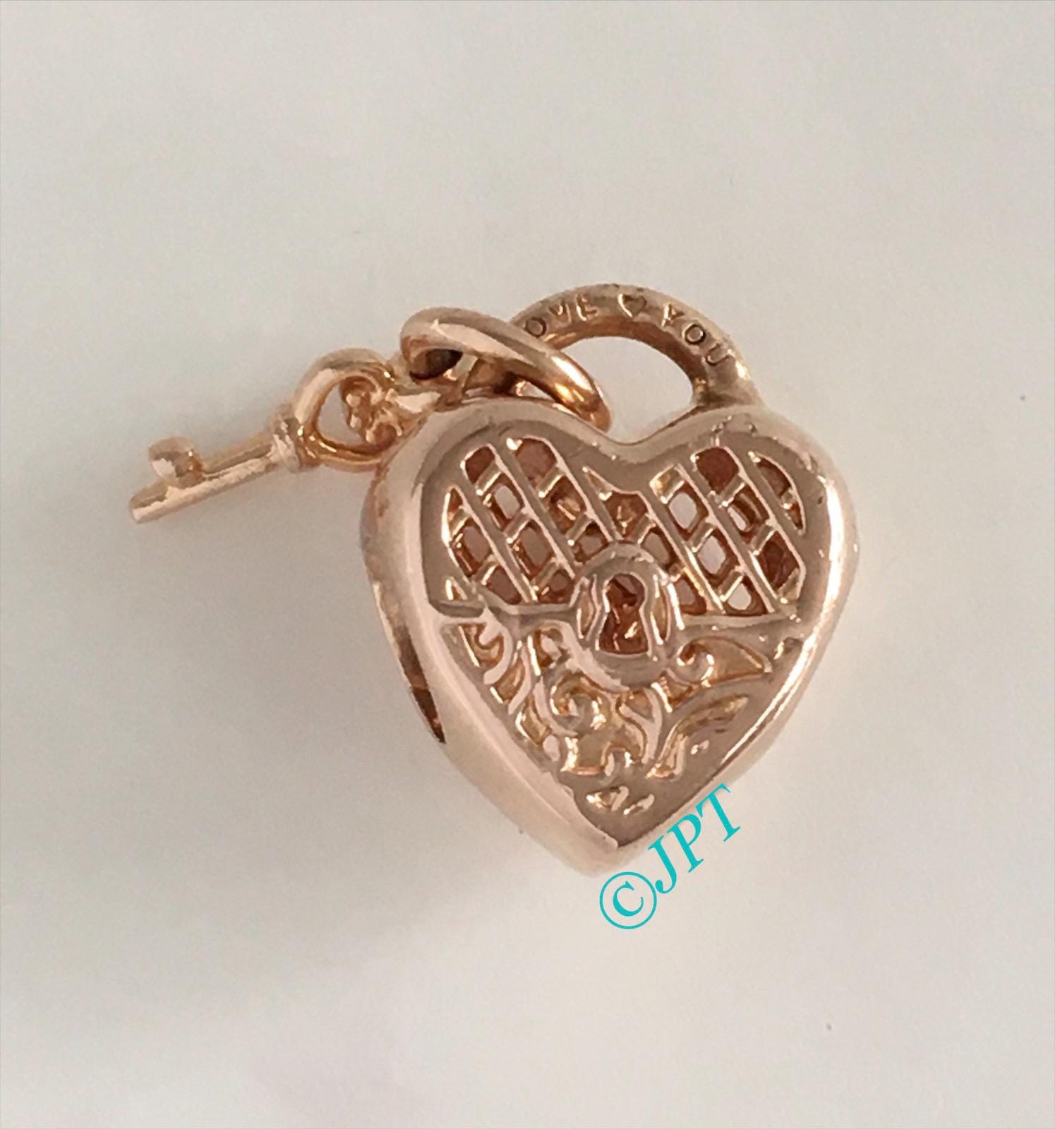 Pandora Love You Heart Padlock Charm Rose Gold Plated Pandora Lock