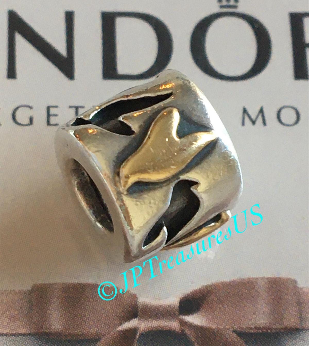 Pandora Two Tone Charms Retired Authentic Pandora Love Birds Doves