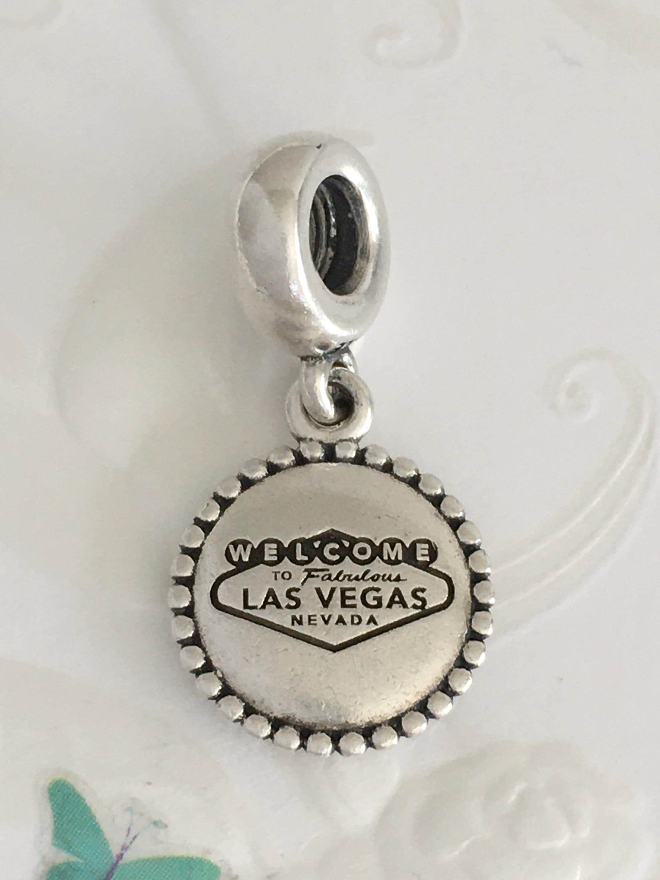 Pandora Welcome to Fabulous Las Vegas Nevada Dangle Charm Retired Pandora Las Vegas Charm Free Shipping