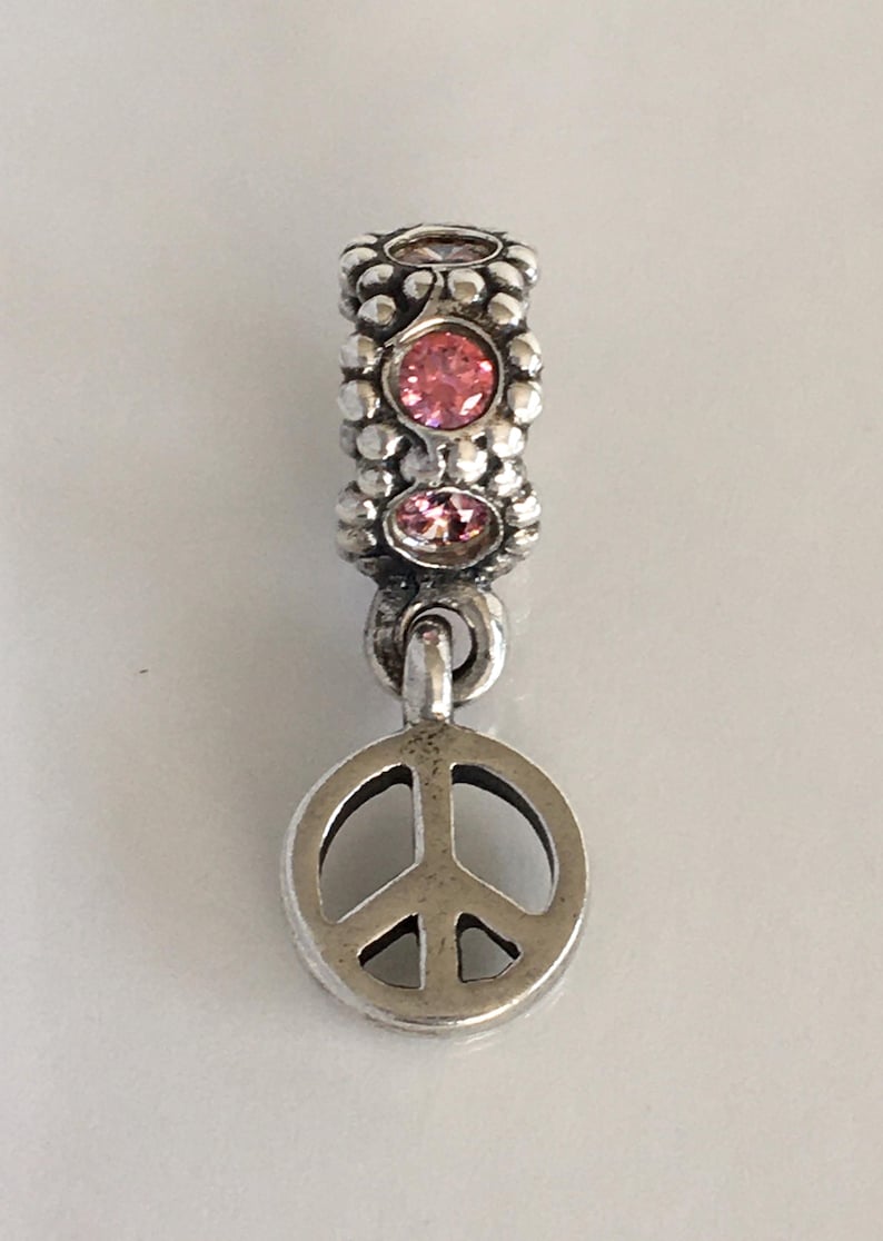Pandora Peace Sign Charm Dangle Retired Pandora Charm Free Shipping - Etsy