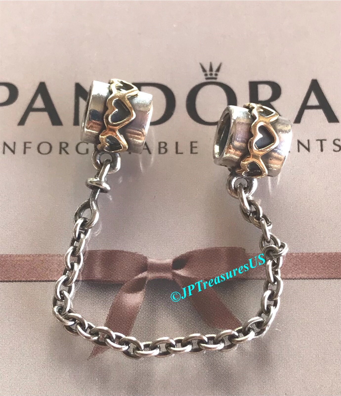 Authentic Pandora Safety Chain Gold 