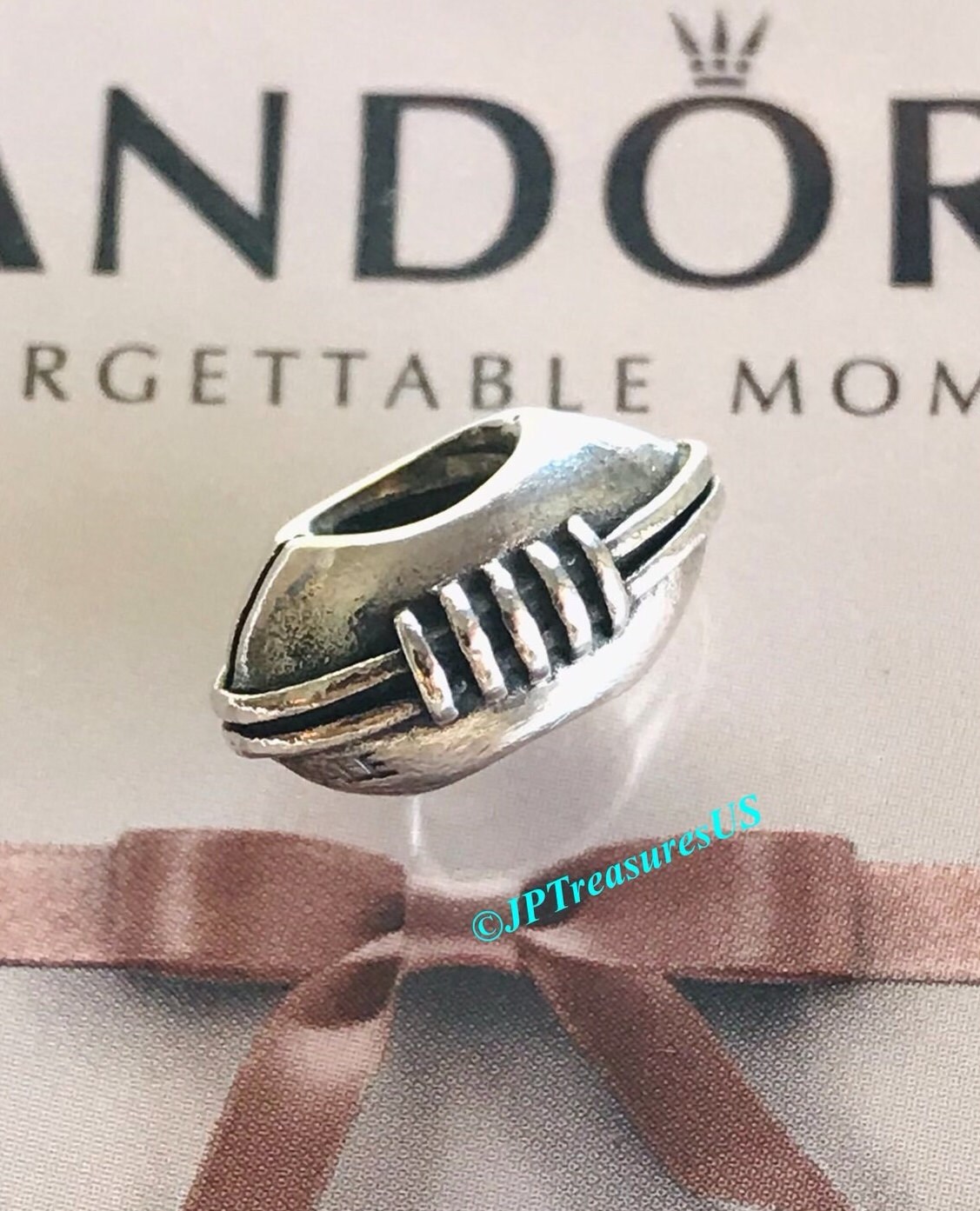 Authentic Pandora Football Rugby Ball Charm Retired Pandora