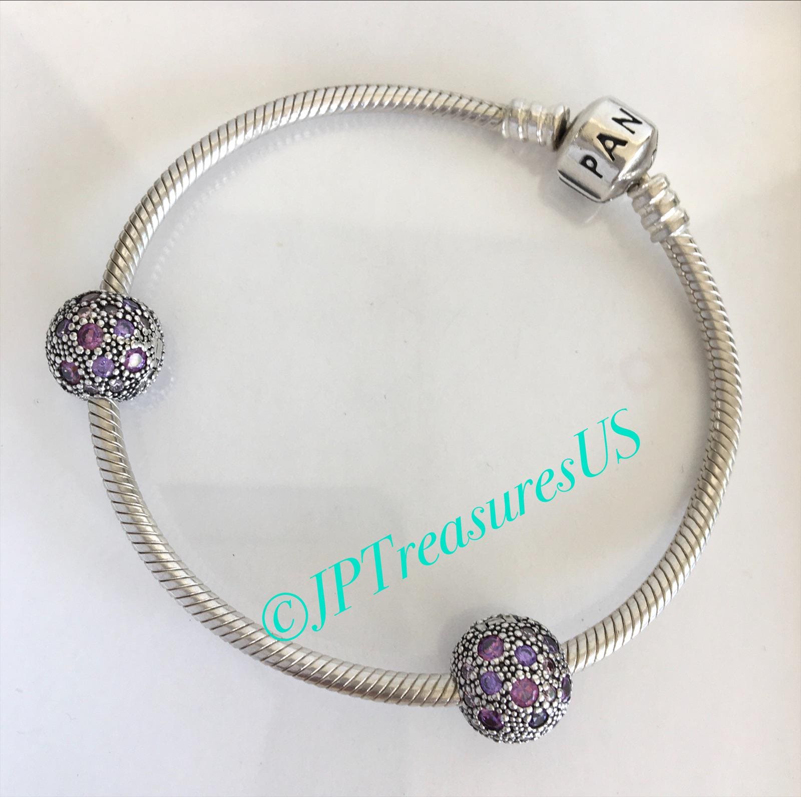 Pandora Bracelet Sterling Silver Barrel Clasp 7.5” (19cm