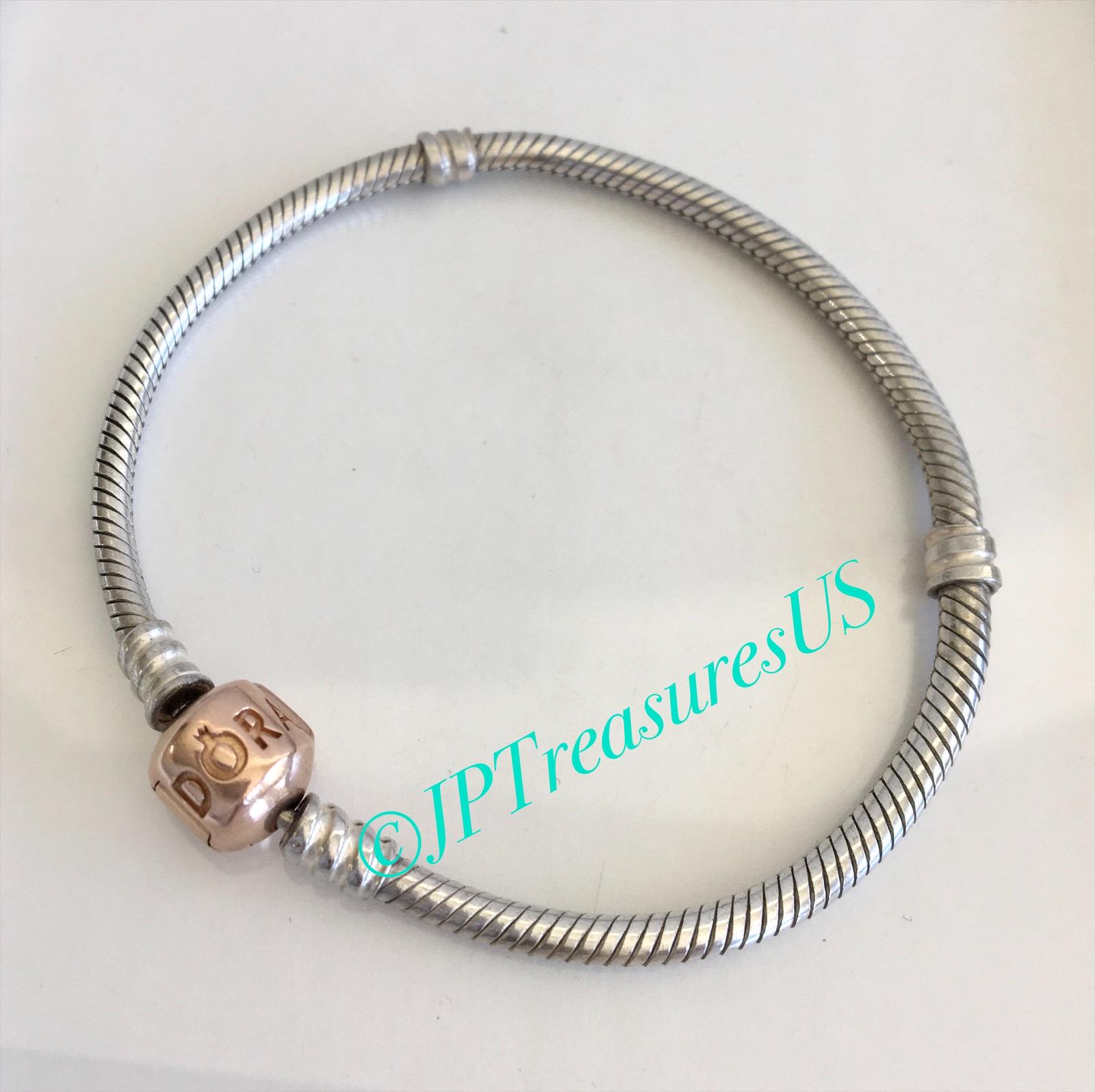 Pandora Moments Tone Clasp Bracelet 美品✨ Pandora Moments Two-tone Barrel Clasp Snake Chain Bracelet