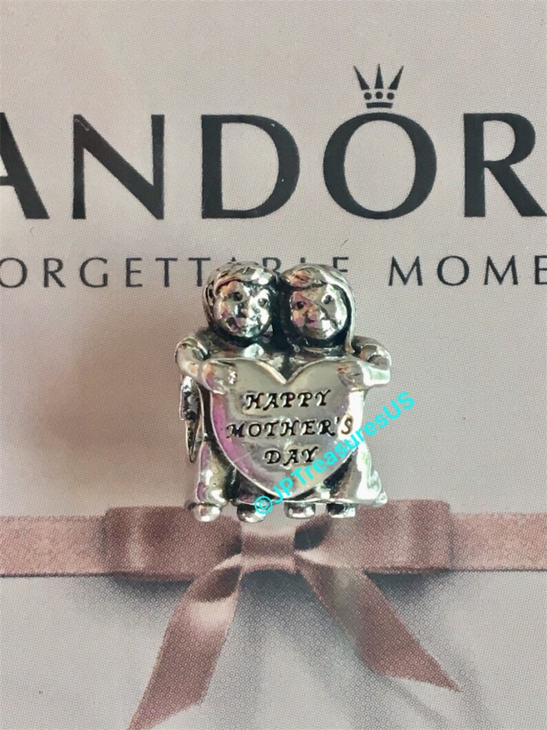 Authentic Pandora Happy Mothers Day Heart Couple Charm Retired Etsy