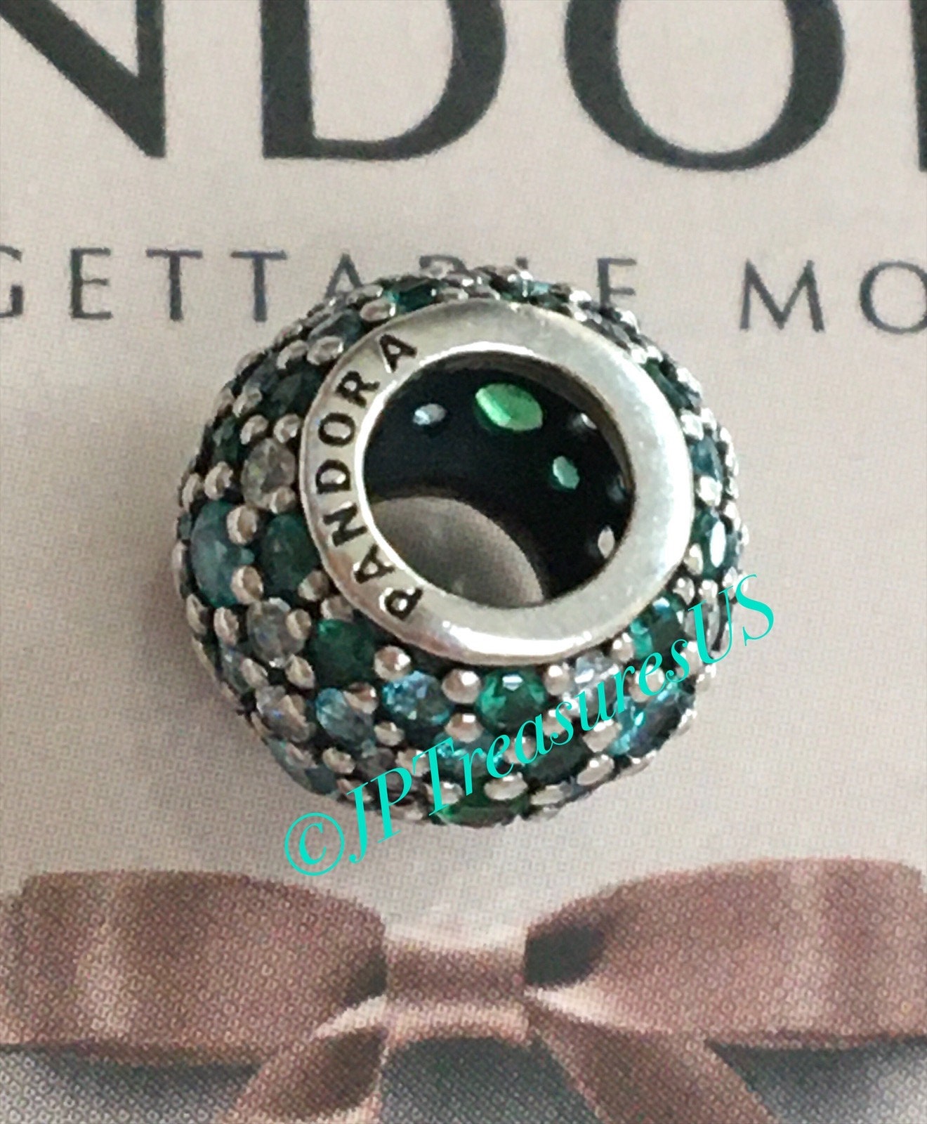 Authentic Pandora Ocean Mosaic Pave Multi Color CZ Retired