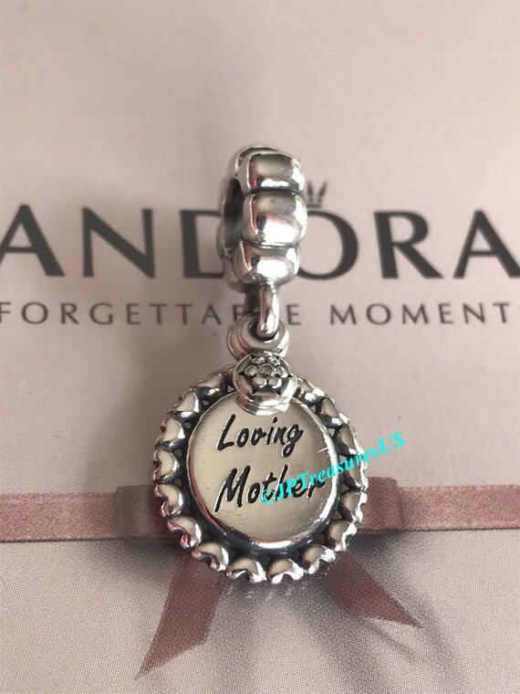 Authentic Pandora Loving Mother Dangle Clear CZ Charm Retired