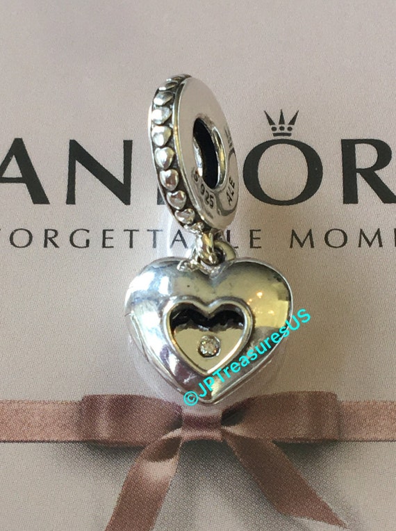 pálido complicaciones seguro Auténtico Pandora Club 2017 Heart Locket con Diamond Dangle - Etsy México