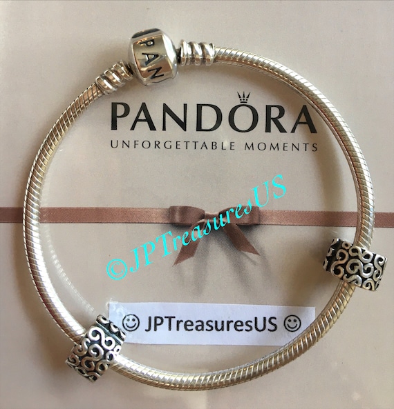 pandora bracelet with charms authentic used