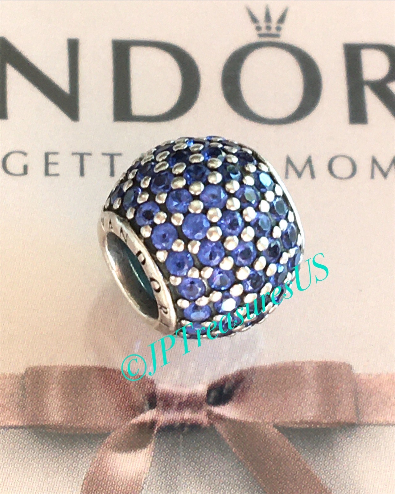 Authentic Pandora Blue Pave Lights CZ Retired Pandora Charm