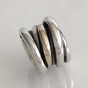 Pandora Cluster Ring Charm Two Tone Retired Pandora Charm Free Shipping