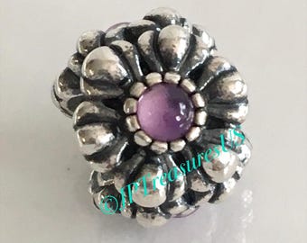 Authentic Pandora Birthday Blooms Tourmaline Charm Retired