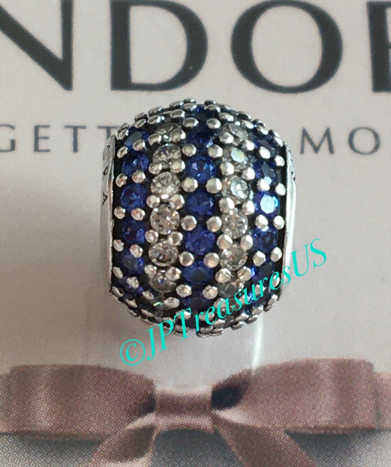 Authentic Pandora Blue Nautical Pave CZ Retired Pandora