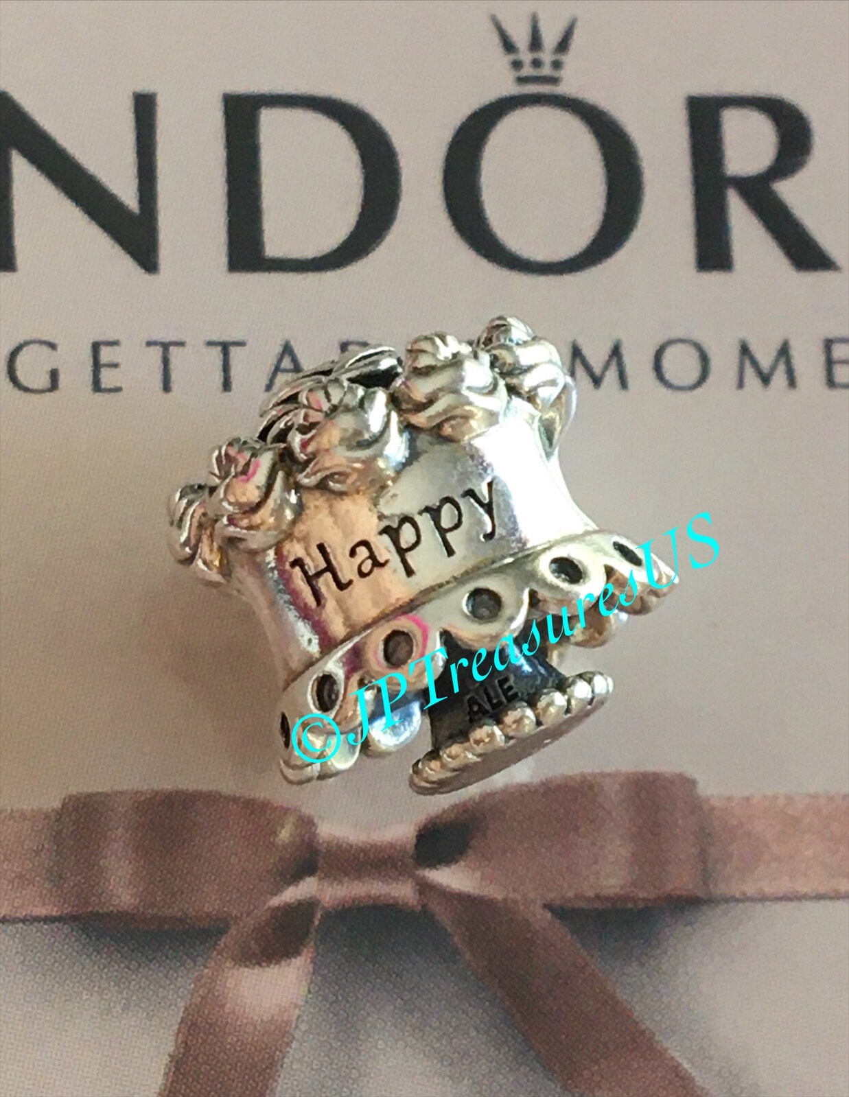 Authentic Pandora Happy Birthday Cake Charm Retired Pandora Cake