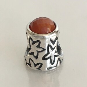 Authentic Pandora Thimble Carnelian Charm Retired Pandora Charm Free Shipping