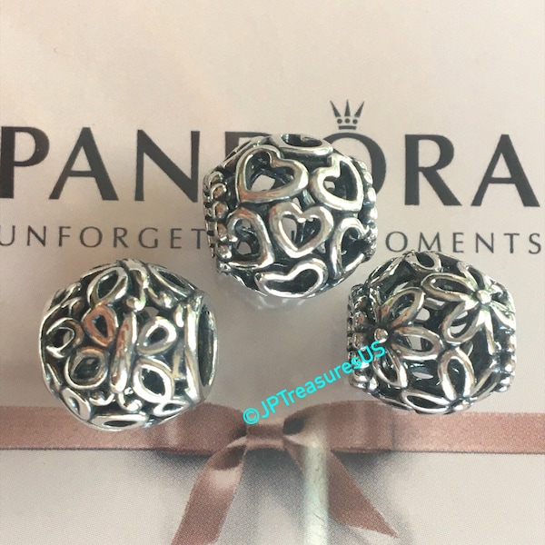 Authentic Pandora Openwork Charms Lot Pandora Retired Pandora Charm Pandora Free Shipping