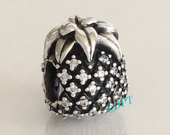 Pandora Sparkling Pineapple Charm Retired Pandora Charm Free Shipping