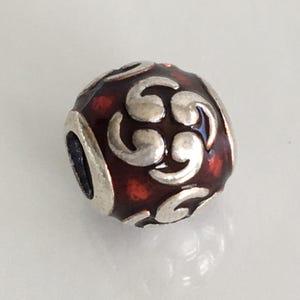 Pandora Zen Red Enamel Charm Retired Pandora Charm Free Shipping