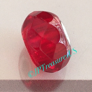 Trollbeads Red Prism Faceted Bead Trollbeads Charm Trollbeads Free Shipping