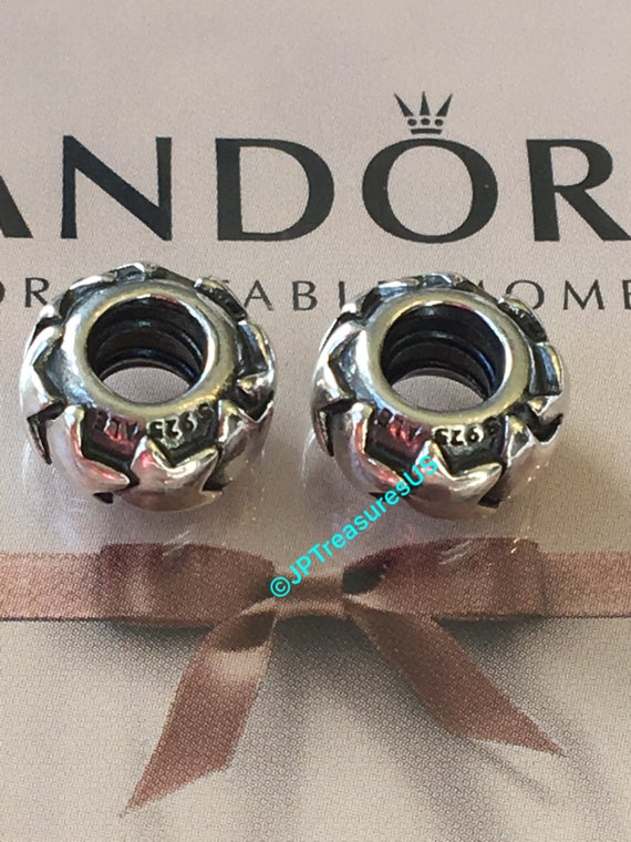 2 Authentic Pandora Shooting Star Spacers Retired Pandora Charms Spacers  Pandora Free Shipping 