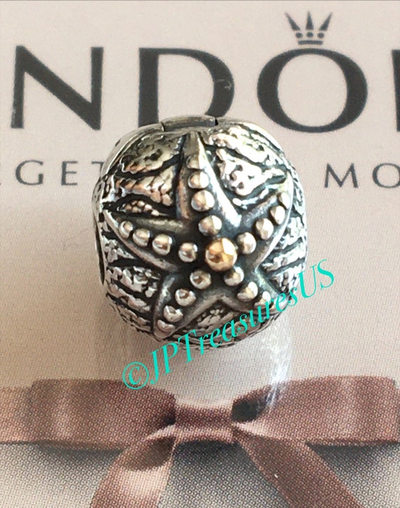 Authentic Pandora Starfish Two Tone Clip Retired Pandora Clip Pandora Charm Free Shipping Etsy UK