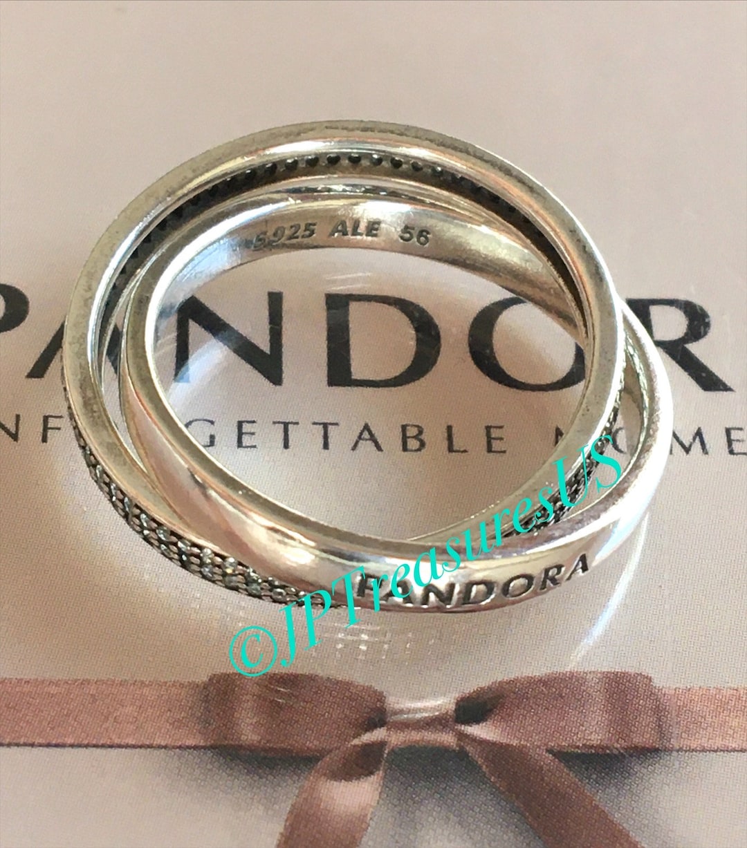 Authentic Pandora Promise Ring Pandora Ring SZ 56 7.5 in Etsy