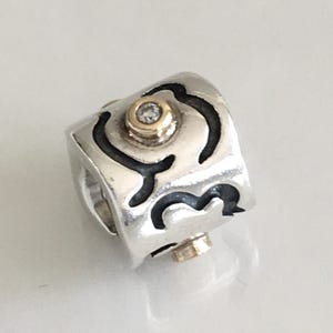 Pandora Life’s Path Charm Retired Pandora Charm Two Tone and Diamond Free Shipping