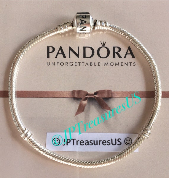Authentic Pandora Bracelet Sterling Silver Barrel… - image 5