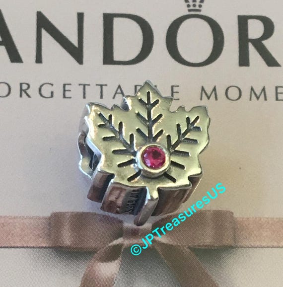Authentic Pandora Canadian Maple Leaf Charm Retired Pandora Charm Pandora