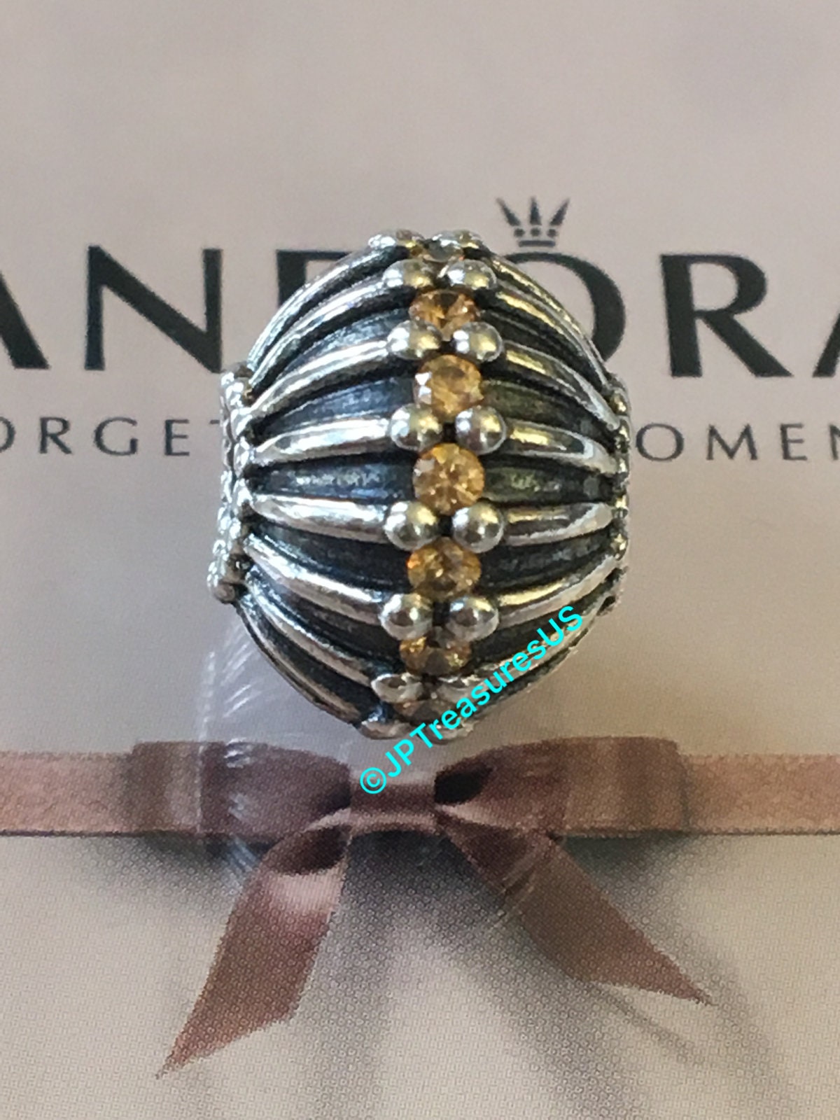 今年も話題の Pandora Retired Charm Zirconia Cubic Honey XL Stopper Show アクセサリー