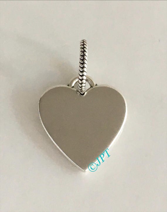 Retired Pandora Glittering Hearts of Pandora Charm  Pandora Textured Silver Heart Charms main image 2