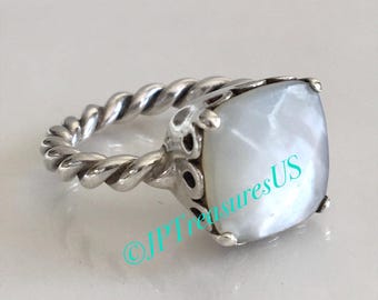 ★pandorum★ Half ring mother of pearl PR-016 Pandora Mother of Pearl Twist Elegant Sincerity Ring Size 52
