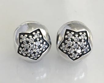 アクセサリー Pandora cosmic stars clips FINAL SALE - Cosmic Stars Clip, Clear CZ | Sterling silver