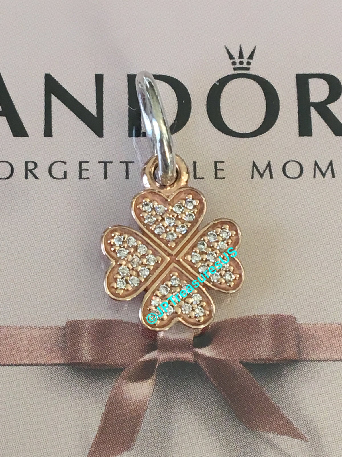 【レア】PANDORA symbol of lucky in love RG/S Authentic Pandora Symbol of Lucky in Love Rose Gold Dangle Charm