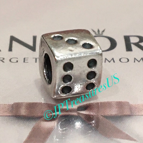 Authentic Pandora Lucky Dice Charm Retired Pandora Charm Free Shipping