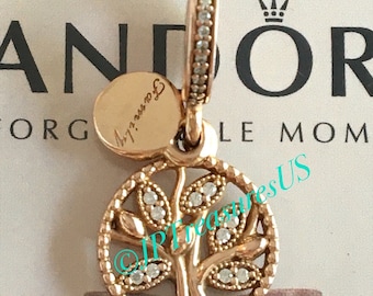 Authentic Pandora Family Tree Heritage Rose Gold Plated Dangle Charm Pandora Charm Pandora Free Shipping Etsy