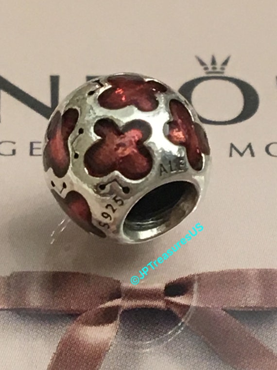 Authentic Pandora Butterflies Charm Purple Enamel Retired Pandora