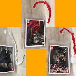Warrior Companions Dragon Age Inquisition Tasseled Tarot Art Playing Card Bookmarks 5.25&quot; x 2.75 - Cards Sourced from Official Merch